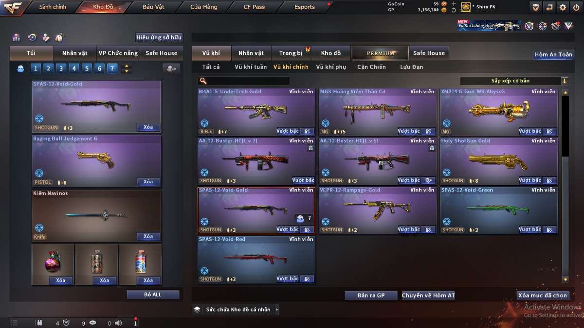 shop acc cf uy tin gia re